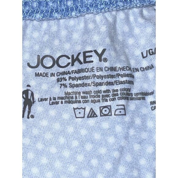 NWT JOCKEY Better Basics Womens Blue Dots Microfiber Lounge Pants Sz L - Picture 9 of 9